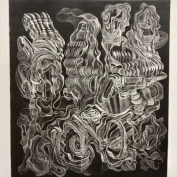 Εκτυπώσεις & Χαρακτικά με τίτλο "Moloch" από Benoît Girodon, Αυθεντικά έργα τέχνης, Χαρακτική
