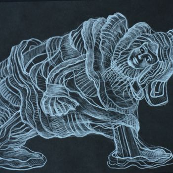 Dessin intitulée "Loth" par Benoît Girodon, Œuvre d'art originale, Crayon