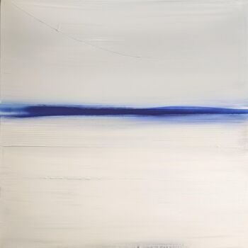 Картина под названием "Mer, bleu cobalt" - Benoît Guérin, Подлинное произведение искусства, Акрил Установлен на Деревянная р…