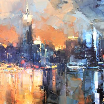 Painting titled "Manhattan" by Benoit Havard, Original Artwork