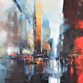 Schilderij getiteld "N.Y" door Benoit Havard, Origineel Kunstwerk