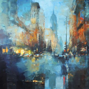 Painting titled "N.Y" by Benoit Havard, Original Artwork