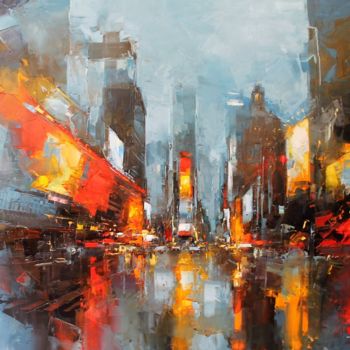 Peinture intitulée "Times Square" par Benoit Havard, Œuvre d'art originale