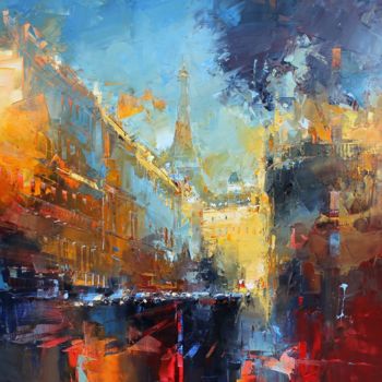 Schilderij getiteld "Paris VII 2" door Benoit Havard, Origineel Kunstwerk