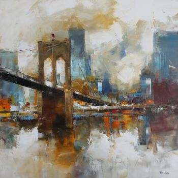 Peinture intitulée "Manhattan" par Benoit Havard, Œuvre d'art originale, Huile