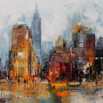 Ζωγραφική με τίτλο "New York" από Benoit Havard, Αυθεντικά έργα τέχνης