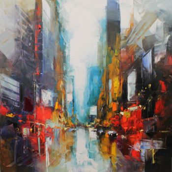 Schilderij getiteld "New York" door Benoit Havard, Origineel Kunstwerk, Olie