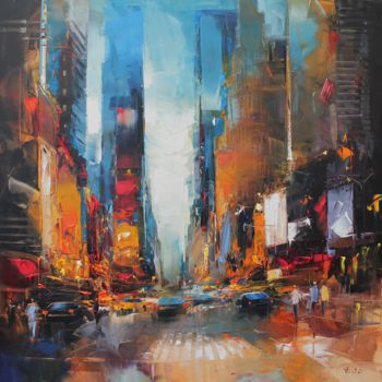 Peinture intitulée "N.Y" par Benoit Havard, Œuvre d'art originale, Huile