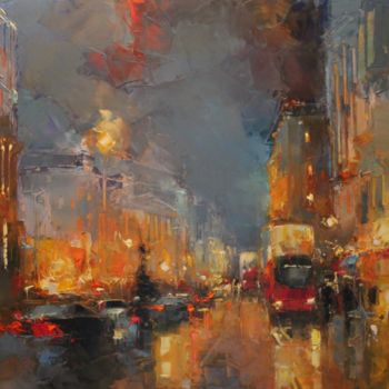 Peinture intitulée "Londres Piccadilly" par Benoit Havard, Œuvre d'art originale