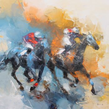 Malerei mit dem Titel "Cavaliers" von Benoit Havard, Original-Kunstwerk