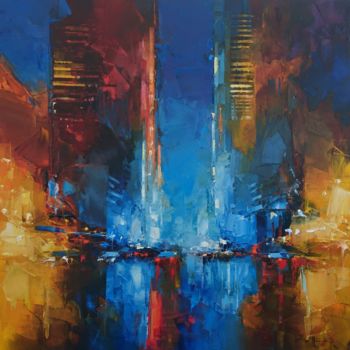 Schilderij getiteld "N.Y" door Benoit Havard, Origineel Kunstwerk