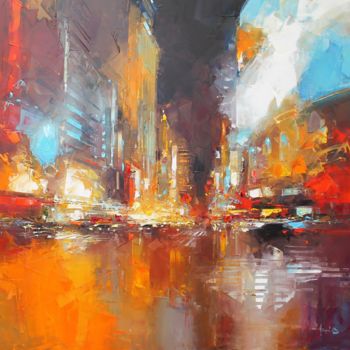 Pittura intitolato "Broadway" da Benoit Havard, Opera d'arte originale