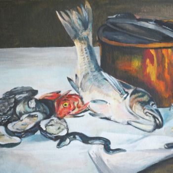 Pittura intitolato "Nature morte d'aprè…" da Benoit Lefèvre, Opera d'arte originale, Acrilico