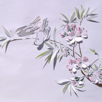 Scultura intitolato ""Large birds"" da Benoit Ponsolle, Opera d'arte originale, Carta