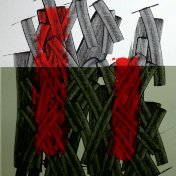 Painting titled "papier sans titre 2" by Benoit Thiel, Original Artwork