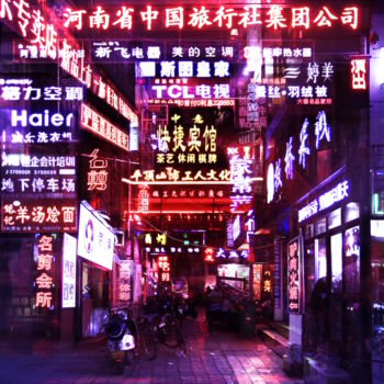 Artes digitais intitulada "Neon Signs Of Pingd…" por Benoit Beal (3enoit 3eal), Obras de arte originais, Foto Montagem Monta…