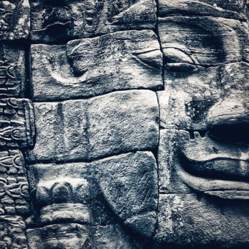 Photographie intitulée "angkor08h30" par Benoit Mortreux, Œuvre d'art originale, Photographie numérique Monté sur Aluminium