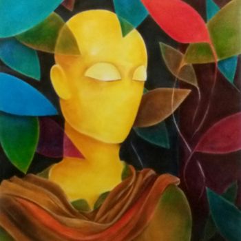 Картина под названием "Man" - Benedict Olorunnisomo, Подлинное произведение искусства, Пастель