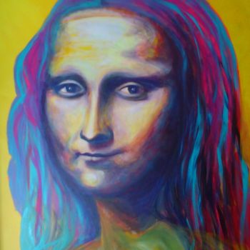 Painting titled "Mona Lisa 2" by Bent Warrer, Original Artwork, Acrylic