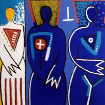 Painting titled "Trio" by Abdelkrim Bentato, Original Artwork