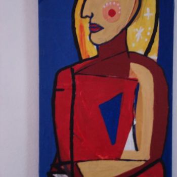 Painting titled "Femme" by Abdelkrim Bentato, Original Artwork