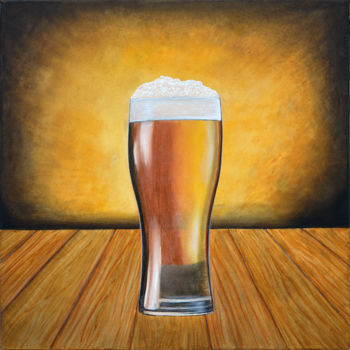 Pintura intitulada "very beer" por Béopé, Obras de arte originais, Pigmentos
