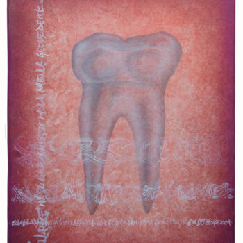 Peinture intitulée "La molaire" par Béopé, Œuvre d'art originale, Acrylique