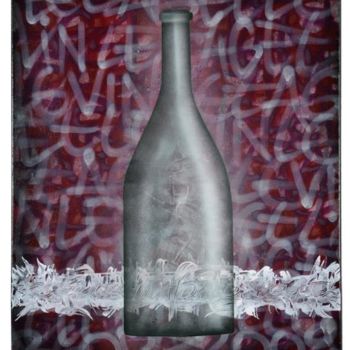 Картина под названием "Le tag et le vin" - Béopé, Подлинное произведение искусства