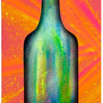 Pintura intitulada "Vin jaune fluo" por Béopé, Obras de arte originais
