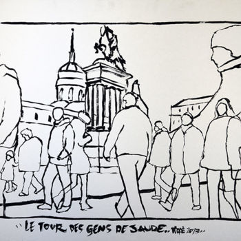 제목이 "Le tour des gens de…"인 미술작품 Béopé로, 원작, 잉크