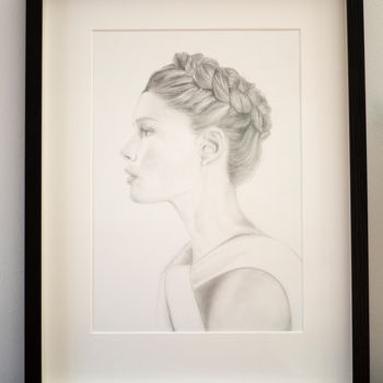 Drawing titled "Beautiful Woman 3" by Zsolt Beregi, Original Artwork, Graphite