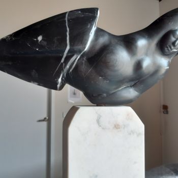 Sculpture titled "Floating" by Berendina De Ruiter, Original Artwork, Stone