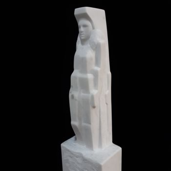 Sculpture titled "Caryatid" by Berendina De Ruiter, Original Artwork, Stone