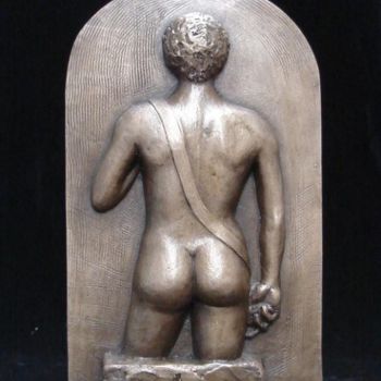 Sculpture intitulée "David's back" par Berendina De Ruiter, Œuvre d'art originale, Bronze