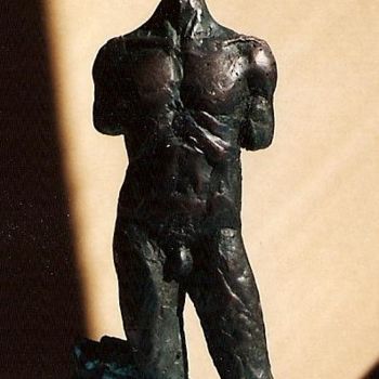 Escultura titulada "male torso" por Berendina De Ruiter, Obra de arte original, Metales