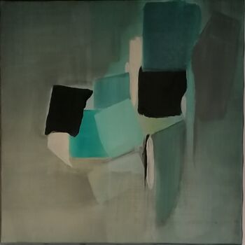 Pintura titulada "Composition en vert…" por Bérengère Bloch Lansac, Obra de arte original, Acrílico