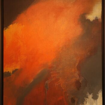 Peinture intitulée "Eruption" par Bérengère Bloch Lansac, Œuvre d'art originale, Acrylique