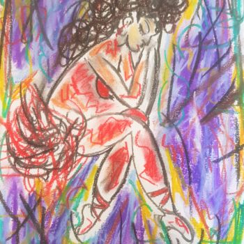 Peinture intitulée "Danse 2 !" par Bérengère Jullian (MAGDA), Œuvre d'art originale, Crayon