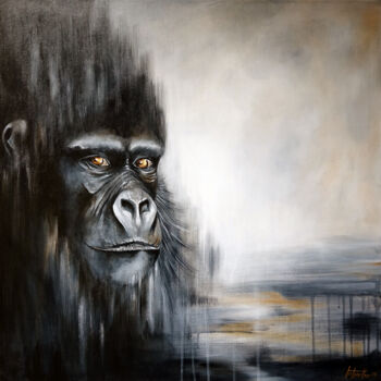 Peinture intitulée "Gorilla" par Bérengère Labarthe (Lab-Art), Œuvre d'art originale, Acrylique