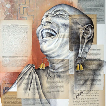 Dessin intitulée "Asante sana" par Bérengère Labarthe (Lab-Art), Œuvre d'art originale, Stylo à bille
