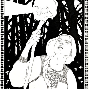 Arts numériques intitulée "Vasilisa (as brit m…" par Berinhatzalaki, Œuvre d'art originale, Crayon