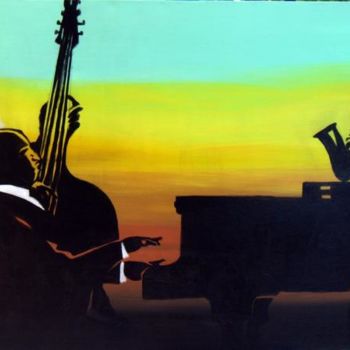 Painting titled "Jazz Ensemble" by Berlin Cassamajor, Original Artwork