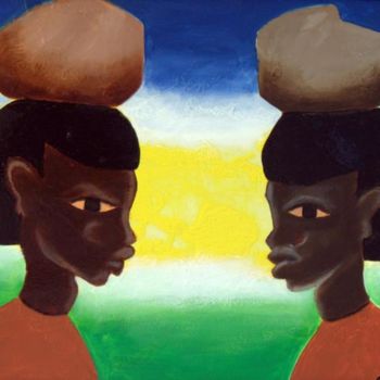 Peinture intitulée "Twins" par Berlin Cassamajor, Œuvre d'art originale