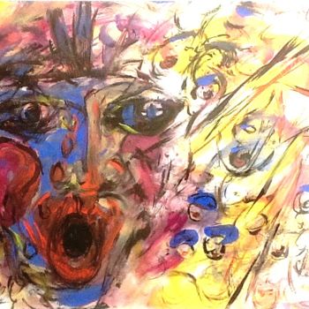 Pittura intitolato "avant.jpg" da Bernadette Cazal, Opera d'arte originale, Acrilico