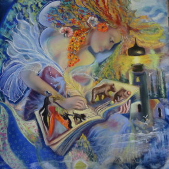 Peinture intitulée "Si l'histoire m'éta…" par Bernadette Chaudet, Œuvre d'art originale