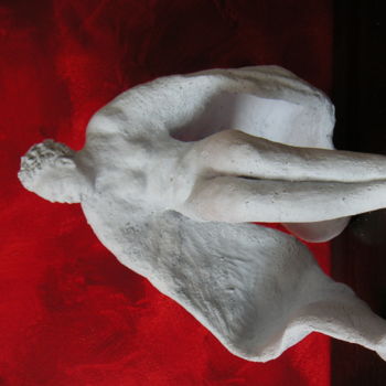 Sculpture titled "ange" by Bernadette De Munter, Original Artwork, Terra cotta