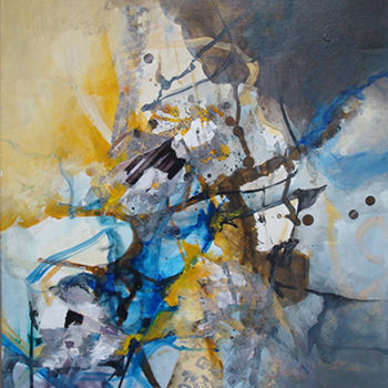 Peinture intitulée "2015-symphonie-bleu…" par Pierdait, Œuvre d'art originale, Acrylique