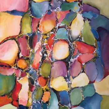 Peinture intitulée "Vases" par Bernadette Wijas, Œuvre d'art originale, Huile