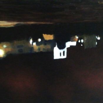 Картина под названием "Quelque part, une v…" - Bernadette Huynen, Подлинное произведение искусства, Масло