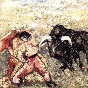 Malerei mit dem Titel "El matador XI°....!" von Bernales Gabriela, Original-Kunstwerk